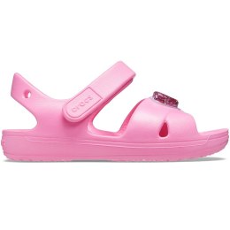 Sandały dla dzieci Crocs Classic Cross Strap Charm różowe 206947 669